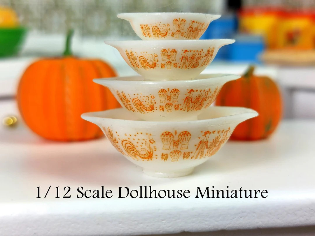 Cinderella Pumpkin Butterprint on White Pyrex Bowl Set This - Etsy | Etsy (US)