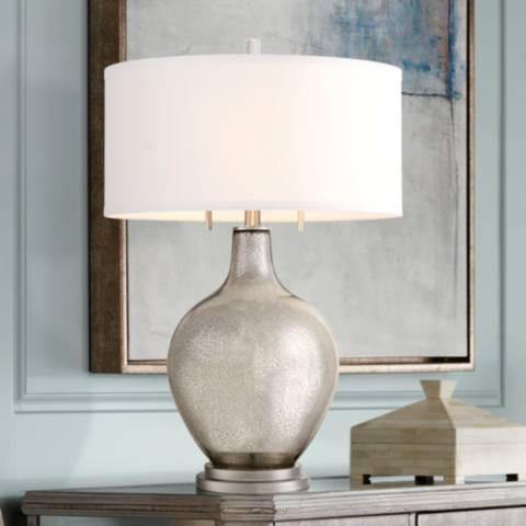 Possini Euro Louie 28 1/2" High Modern Luxe Mercury Glass Table Lamp | Lamps Plus