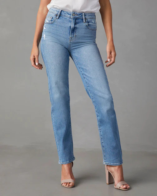 Billie Rae Straight Leg Jeans - Light Wash | VICI