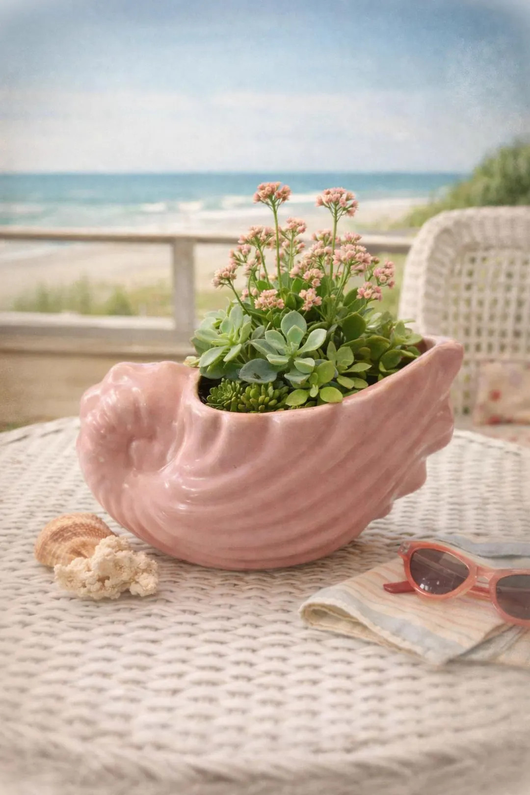 MCM pink shell planter | Etsy (US)