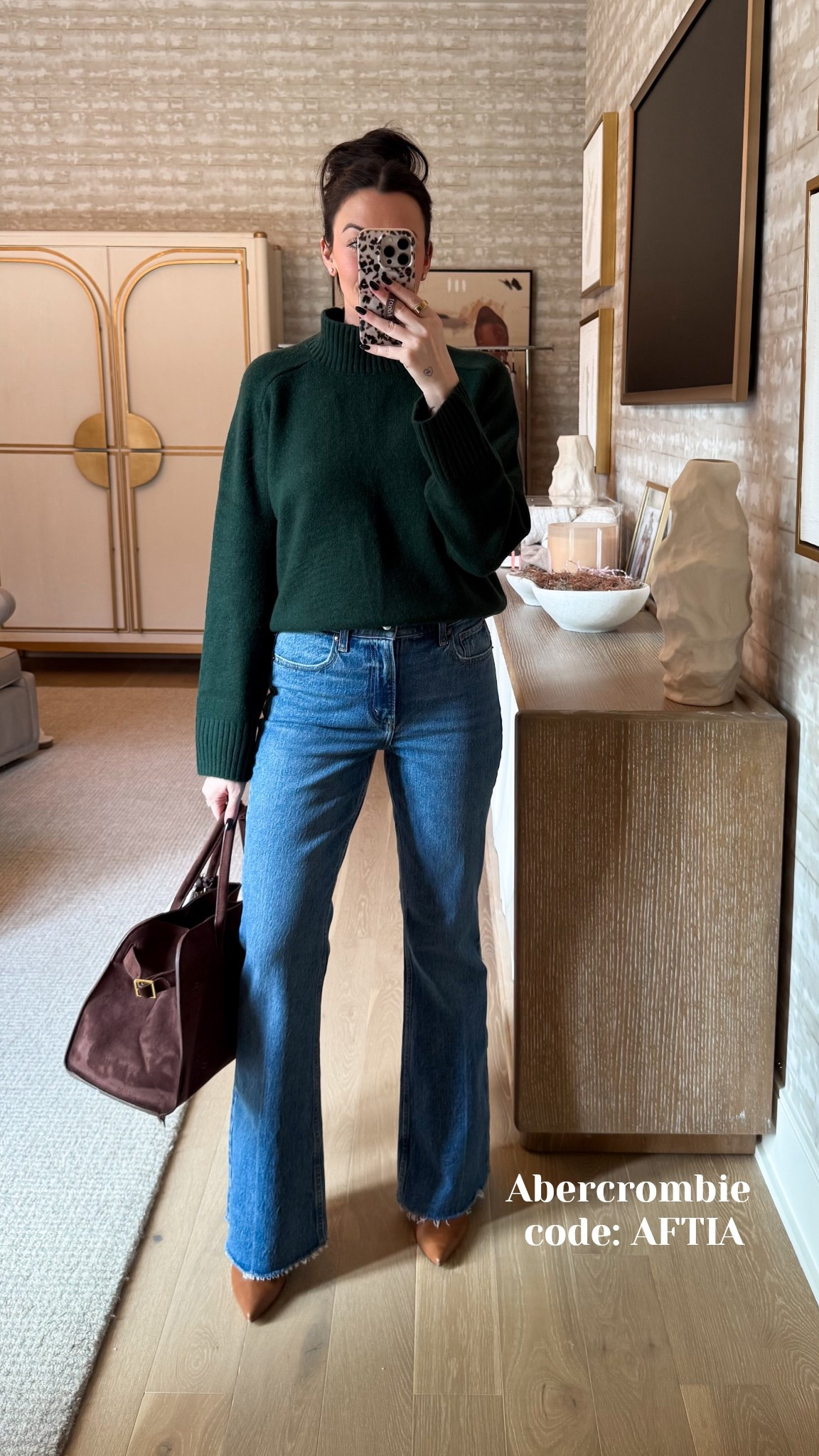 M sweater. 28L flare jeans 
AFTIA for 15% off both 

#LTKSeasonal #LTKootd #LTKCyberWeek