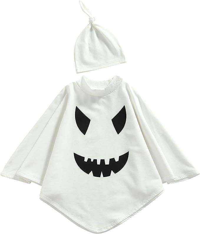 Unisex Toddler Kids Baby Girl Boy Halloween Ghost Costume Hooded Poncho Cape Cloak Hat Blanket Co... | Amazon (US)