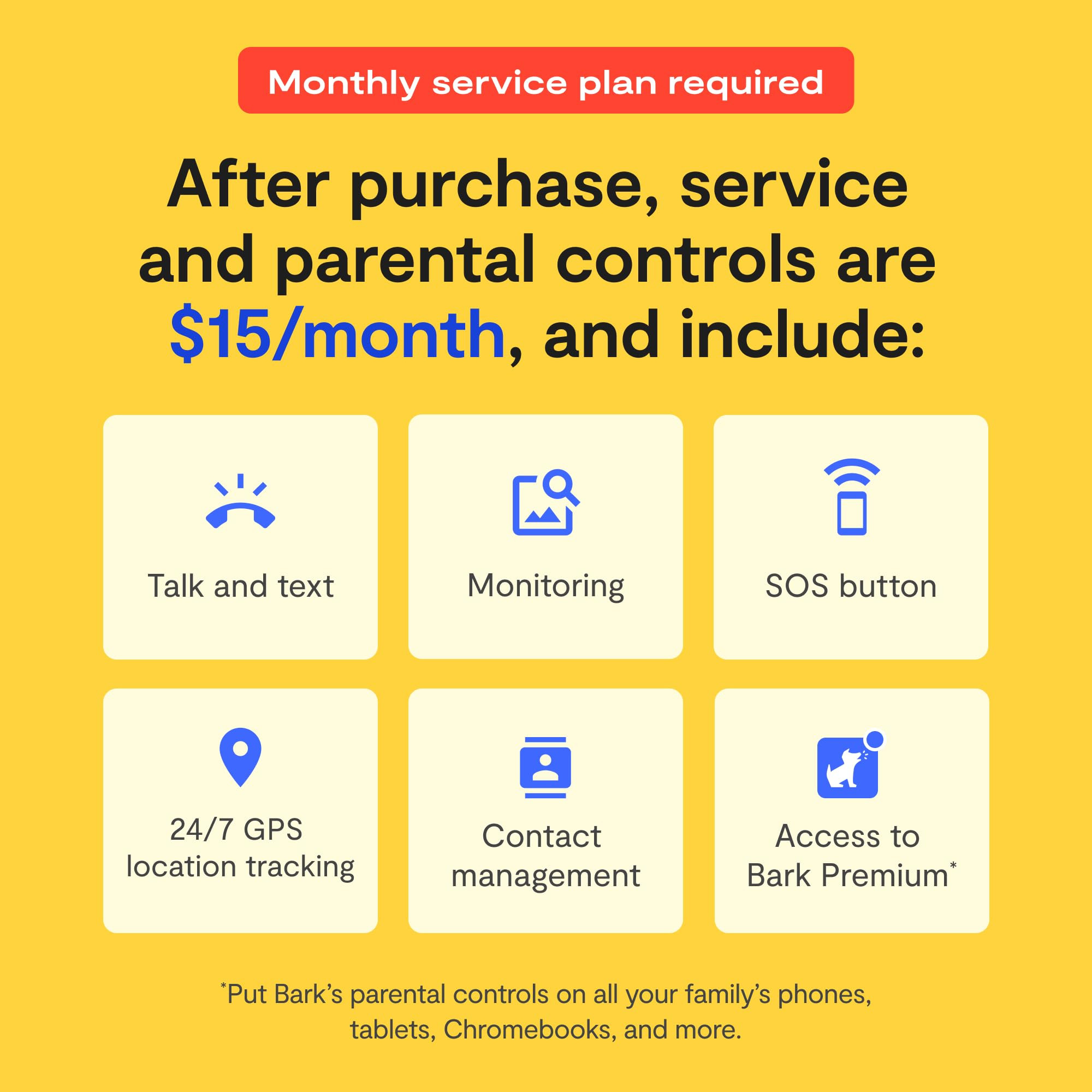 Bark Watch - Safest Smart Watch for Kids - Talk and Text - GPS Tracking - Text, Video, and Phone ... | Amazon (US)