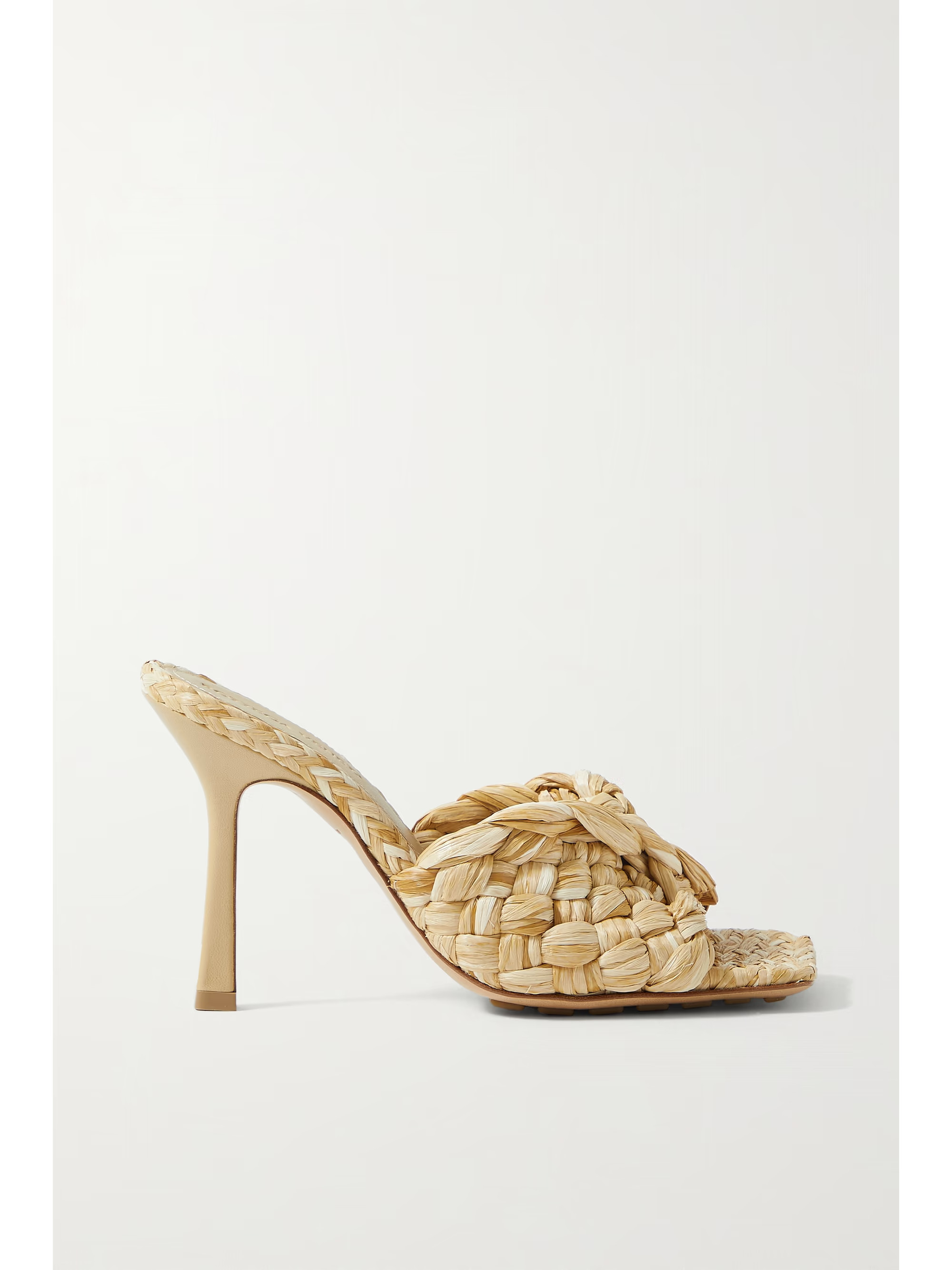 Intrecciato raffia mules | NET-A-PORTER (US)