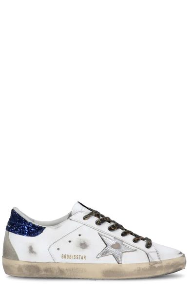 Golden Goose Deluxe Brand Star Patch Lace-Up Sneakers | Cettire Global