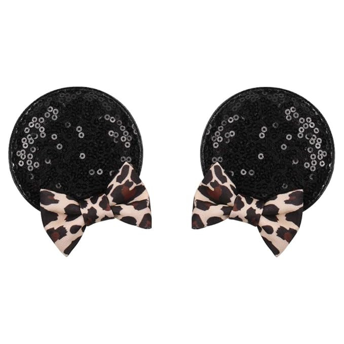 YanJie Lovely Sequin Mouse Ears Clip- Glitter Hair Accessories Party Favor Decoration for Girls (... | Amazon (US)