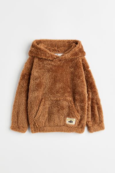 Oversized Hoodie in Teddy Bear Fabric | H&M (US + CA)