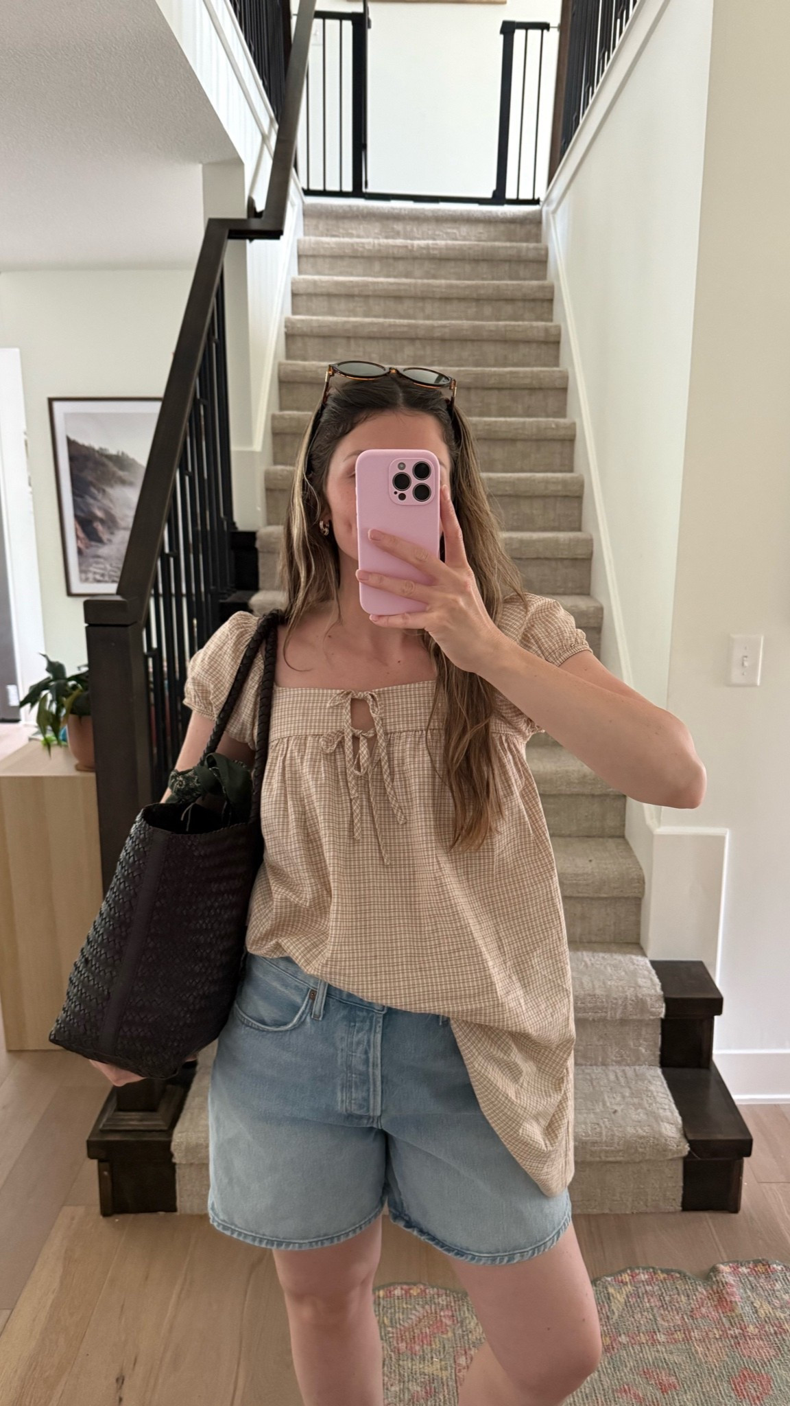 wearing a small in top (technically a dress but very short for me, wearing as a tunic) and denim shorts tts, fave! 

Summer outfit, early fall outfit

#LTKootd