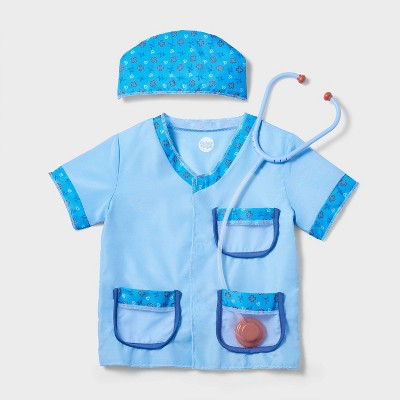 Pretend Play Doctor Costume with Scrub Top, Hat & Stethoscope 4T-5T  - Gigglescape™ | Target