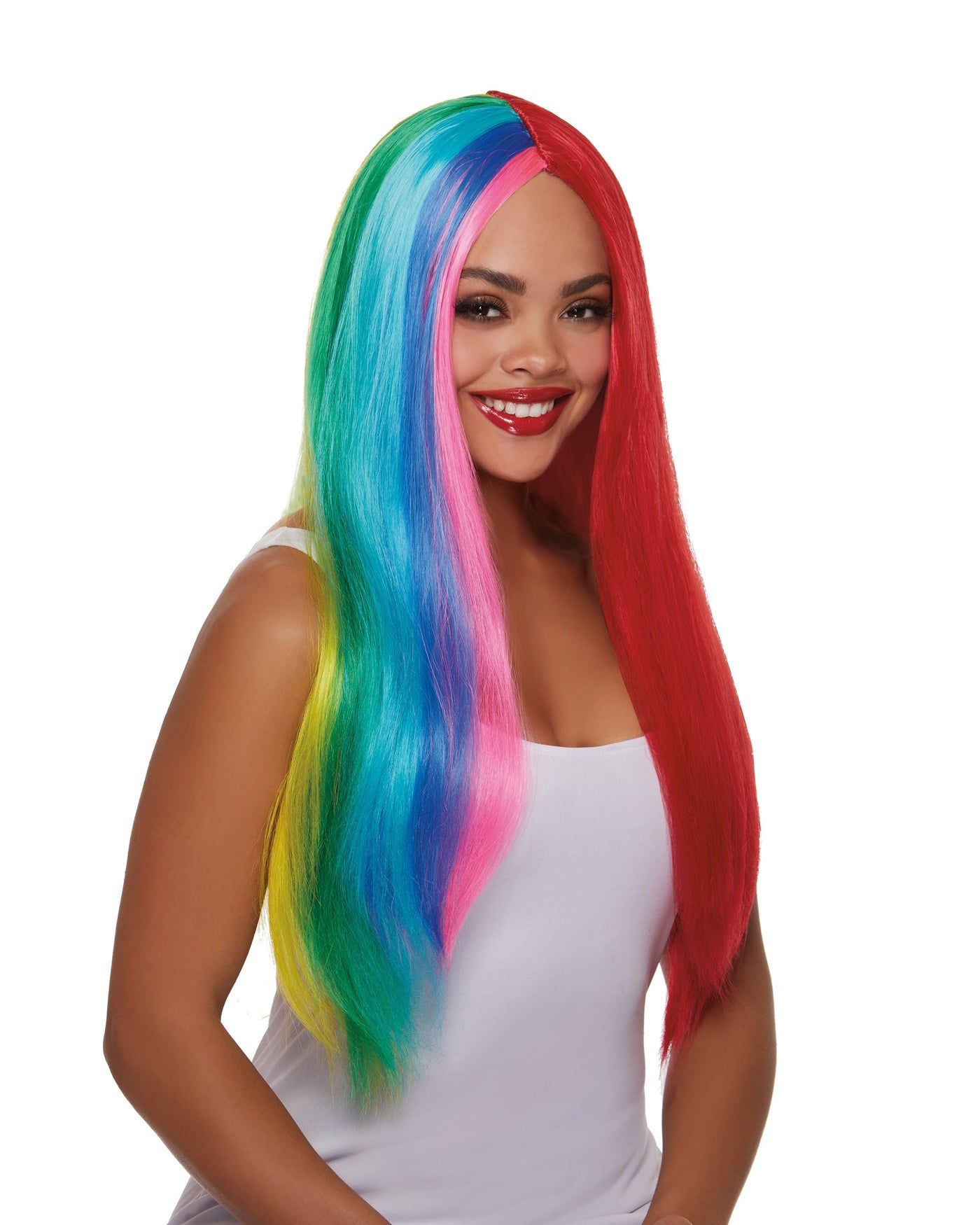 Dreamgirl Women's Primary Rainbow Wig | Walmart (US)