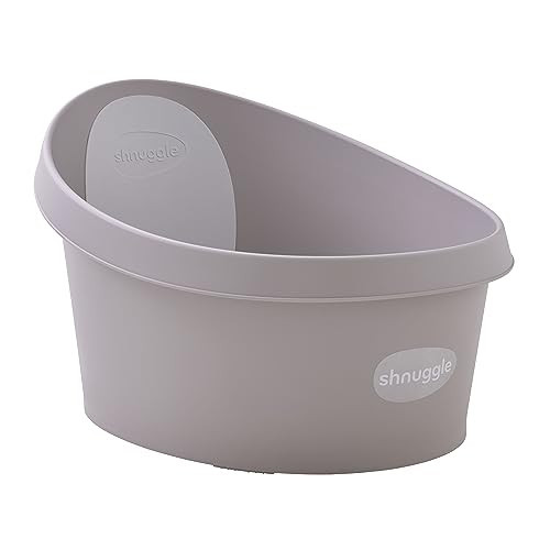 Shnuggle Toddler Bath Tub | Larger bath for bigger kids at Bathtime | Includes warm and soft foam backrest | Grippy Anti-Slip Surface | Includes Easy Drain Bath Plug | Taupe Beige | Amazon (UK)