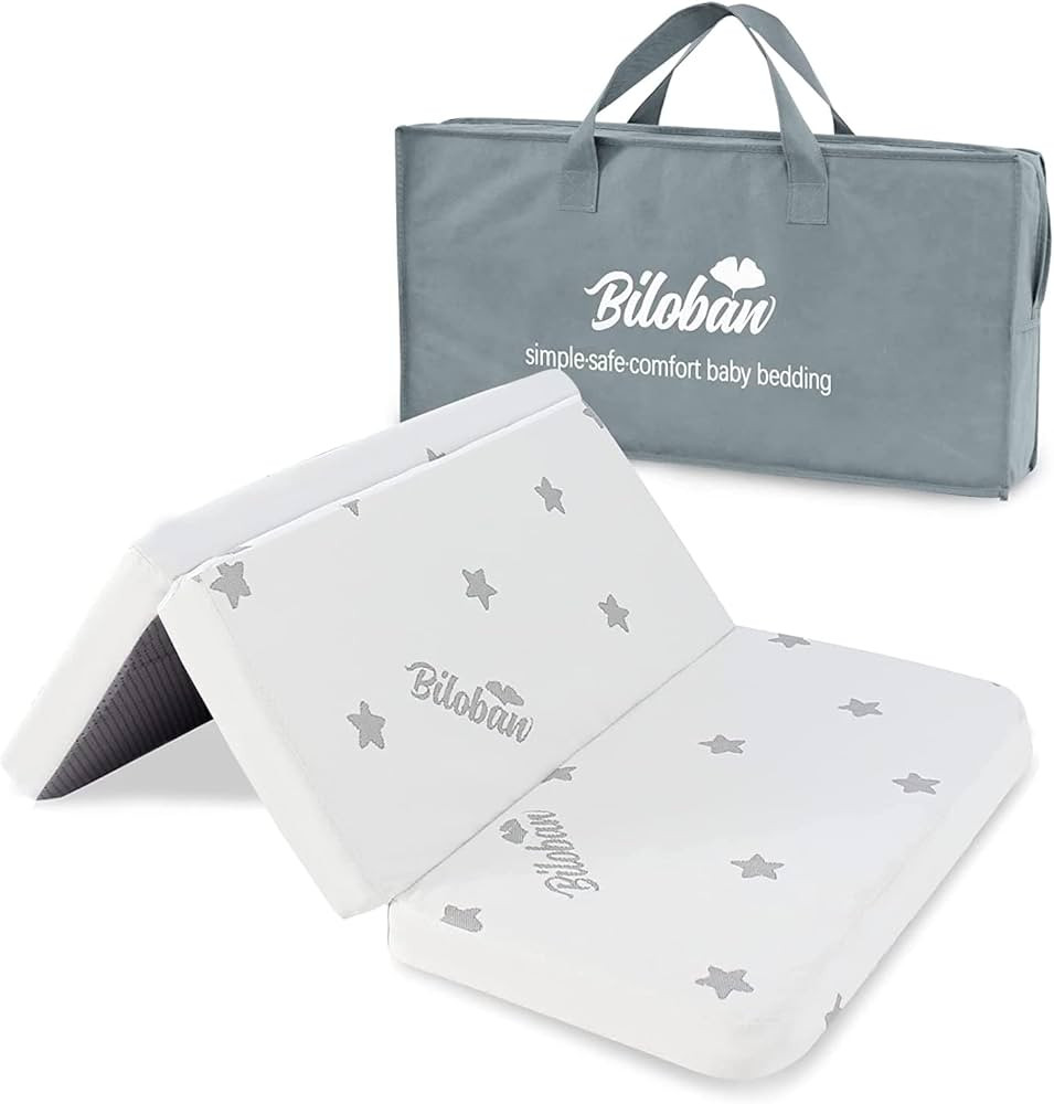 Trifold Pack and Play Mattress Topper 38" x 26", Waterproof Breathable Soft Portable Foldable Pla... | Amazon (US)