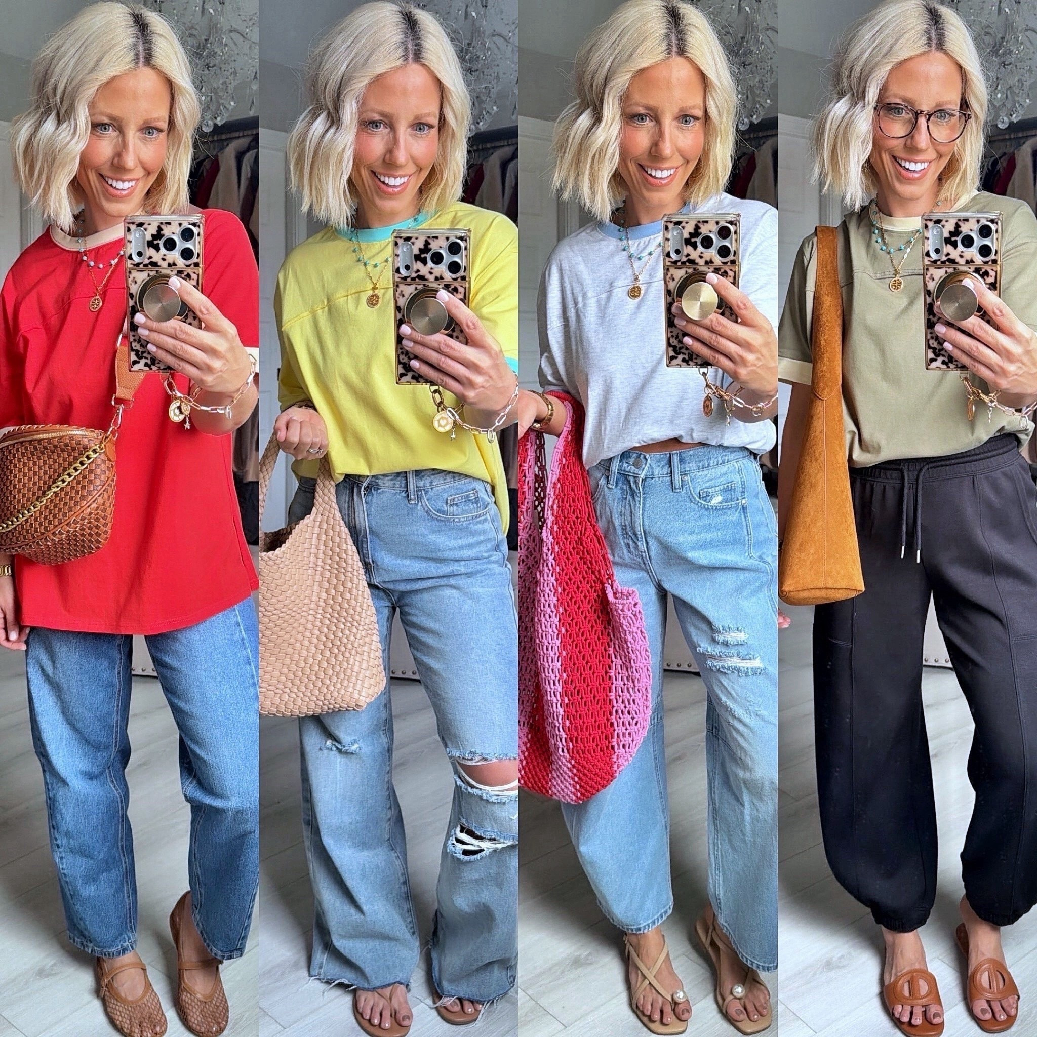 These super popular colorful tees just RESTOCKED!!!

Bright, bold, and budget-friendly 🌸☀️ These colorful spring and summer tees from Walmart are my go-to for effortless everyday style!
⬇️⬇️⬇️
Tees size small
Black pats small
Walmart jeans size 6
Amazon jeans size medium (roomy)


#LTKSaleAlert #LTKmomlife #LTKootd