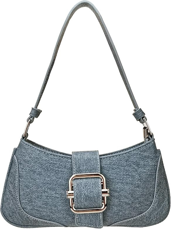 JBB Denim Bag for Women Mini Hobo Purse Leather Canvas Crossbody Small Tote Jean Shoulder Handbag... | Amazon (US)