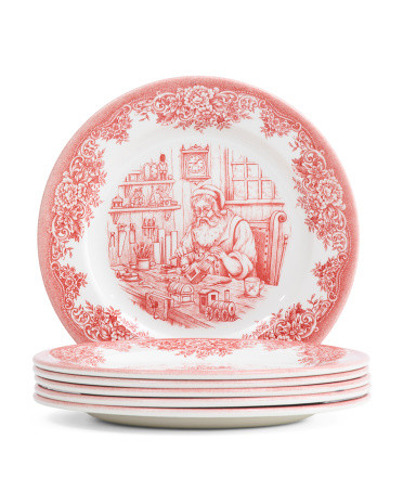6pk Santa's Workshop Plates | TJ Maxx