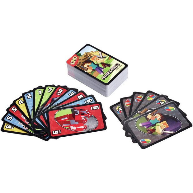 Buy Uno Minecraft Card Game | Trading cards and card games | Argos | argos.co.uk