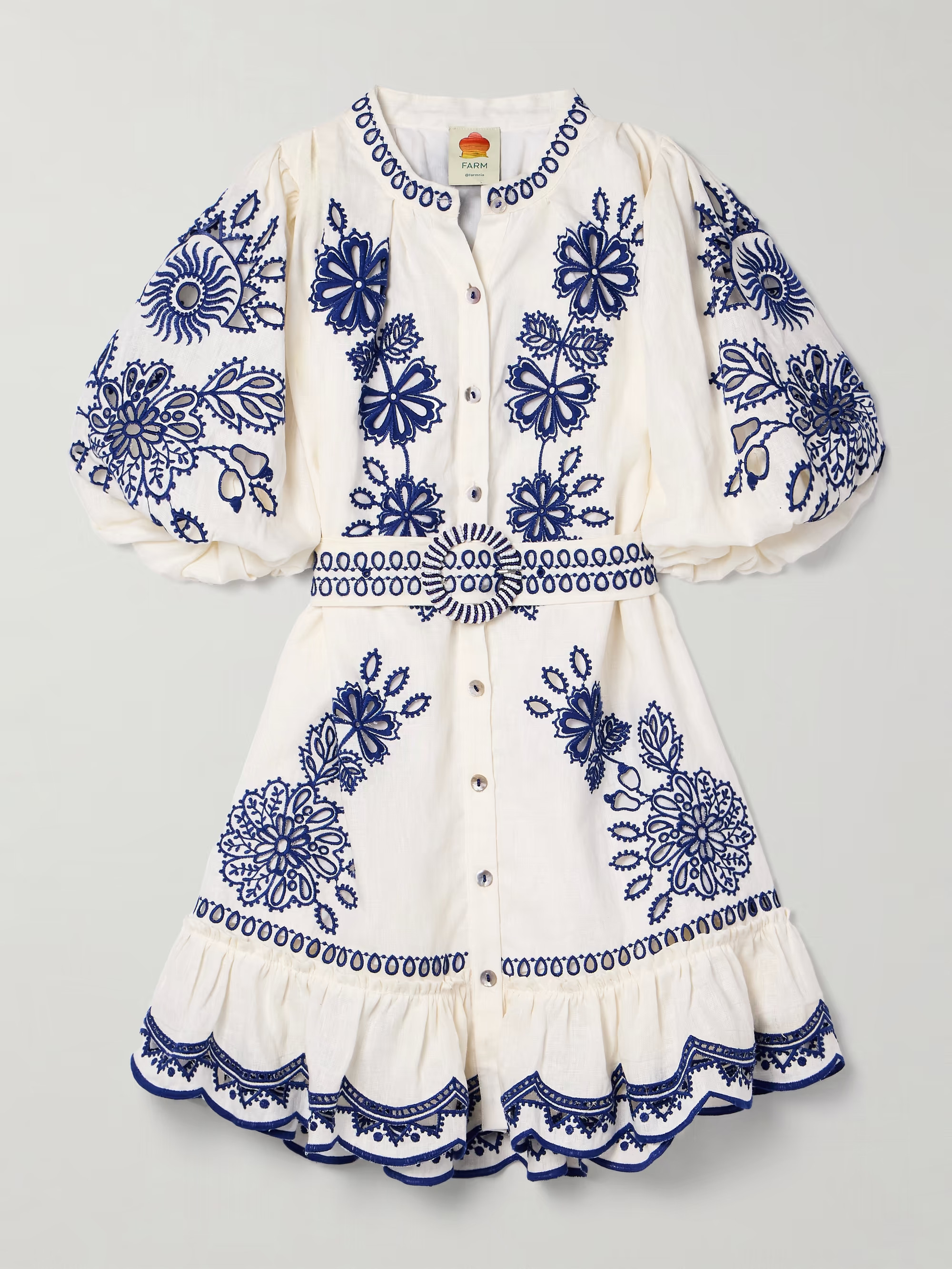 Richelieu broderie anglaise linen mini dress | NET-A-PORTER (US)