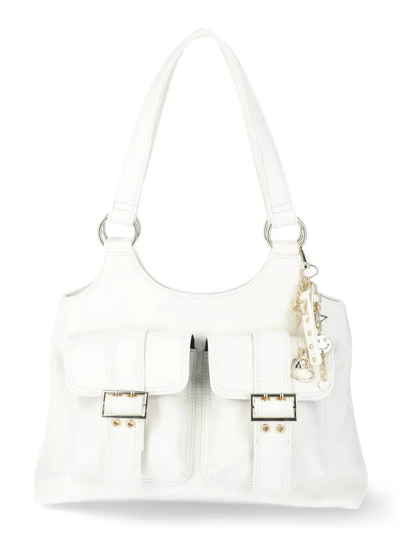 No Boundaries Fashion 4-Poster Bag, Ivory, Women’s | Walmart (US)
