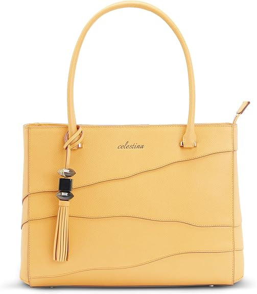 celestina Nappa Leather Tote Handbags for Women Genuine Leather Large Shoulder Handbag Work Purse... | Amazon (US)