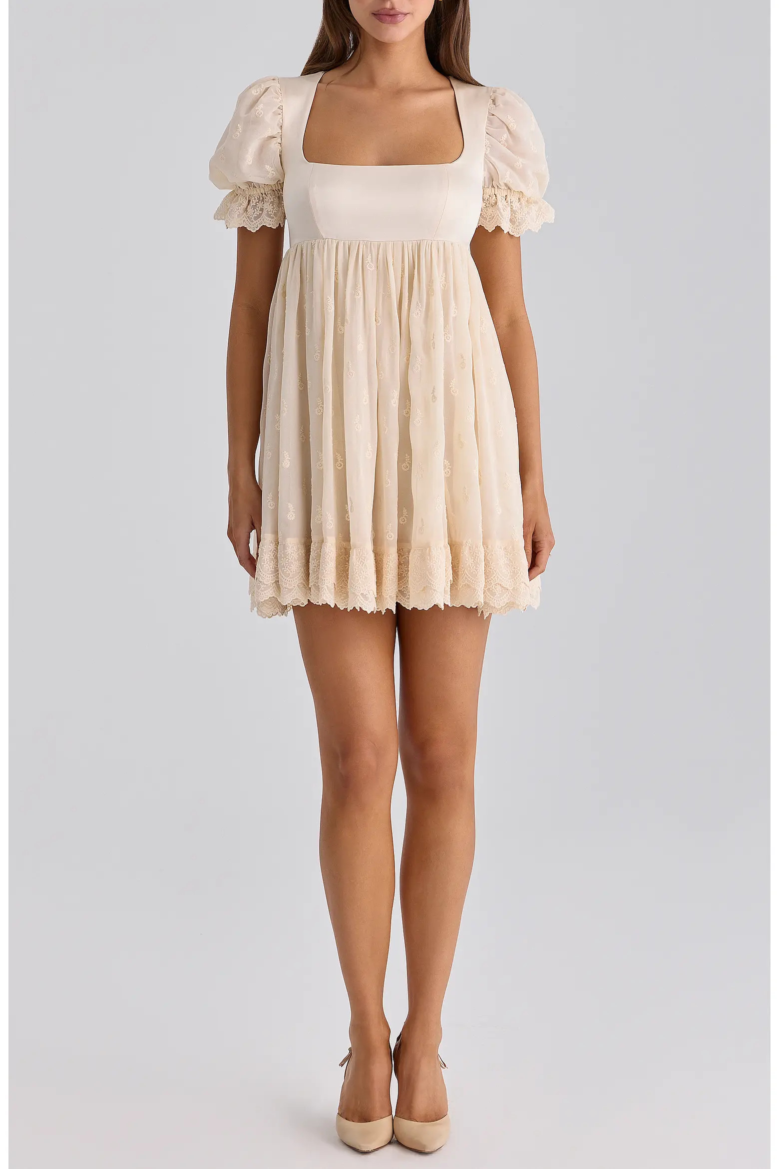 Bambi Broderie Anglaise Lace Regency Babydoll Minidress (Women) | Nordstrom | Nordstrom