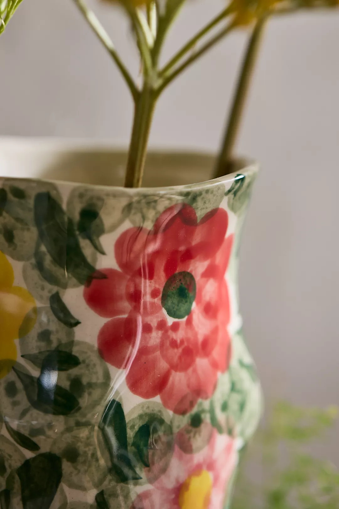 Watercolor Florals Ceramic Vase | Anthropologie (US)