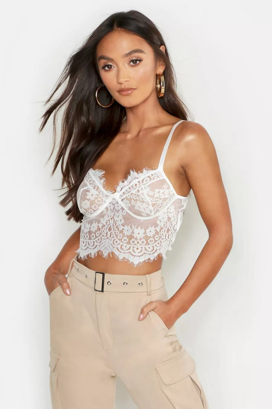 Premium Lace Cupped Bralette | Boohoo.com (US & CA)