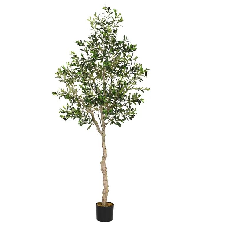 Poetree Artificial Olive Tree, 6.5Ft Tall Faux Olive Tree, Potted Silk Large Plants Indoor Outdoo... | Walmart (US)
