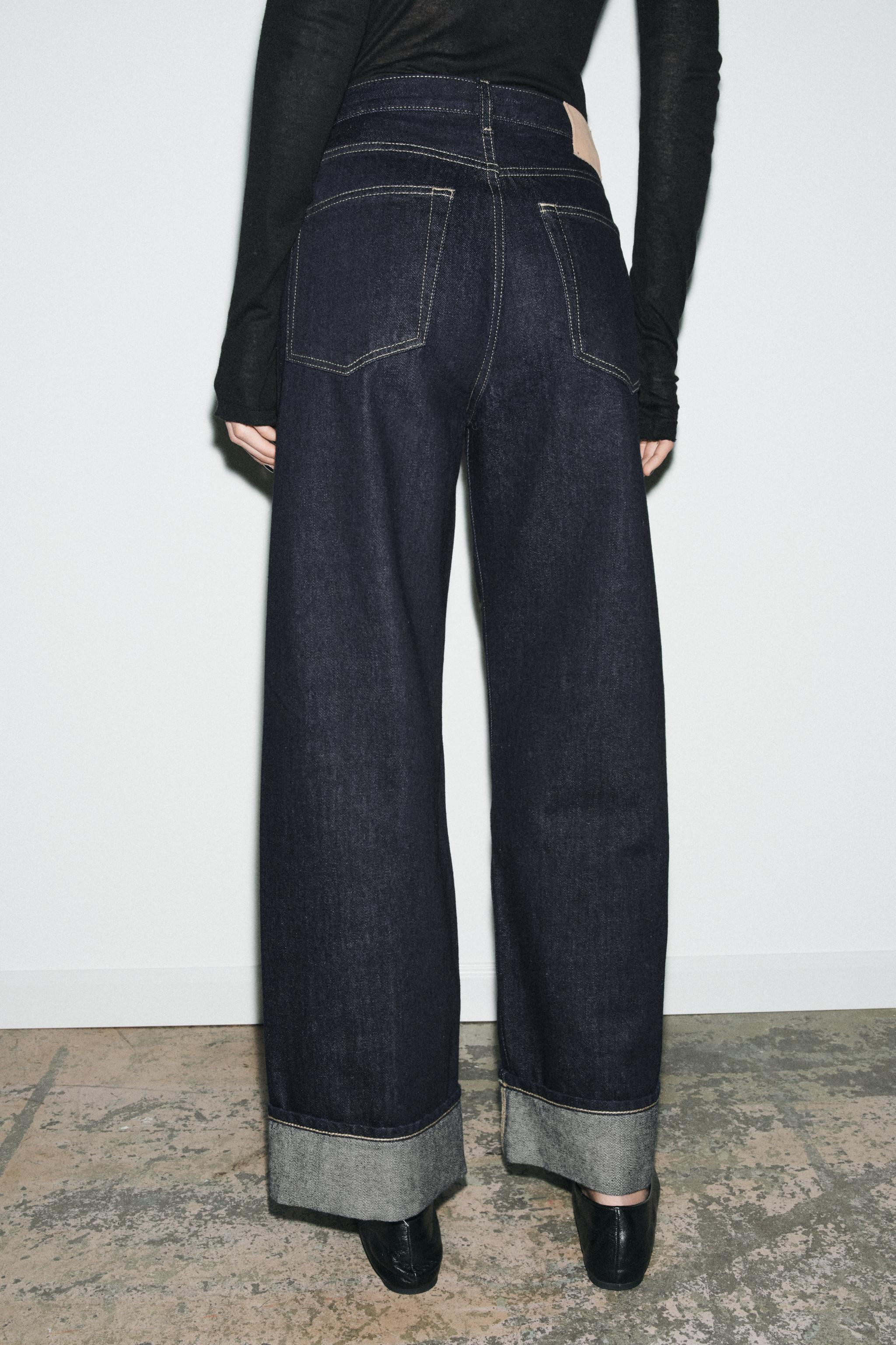 ZW COLLECTION BAGGY MID-WAIST JEANS | Zara UK