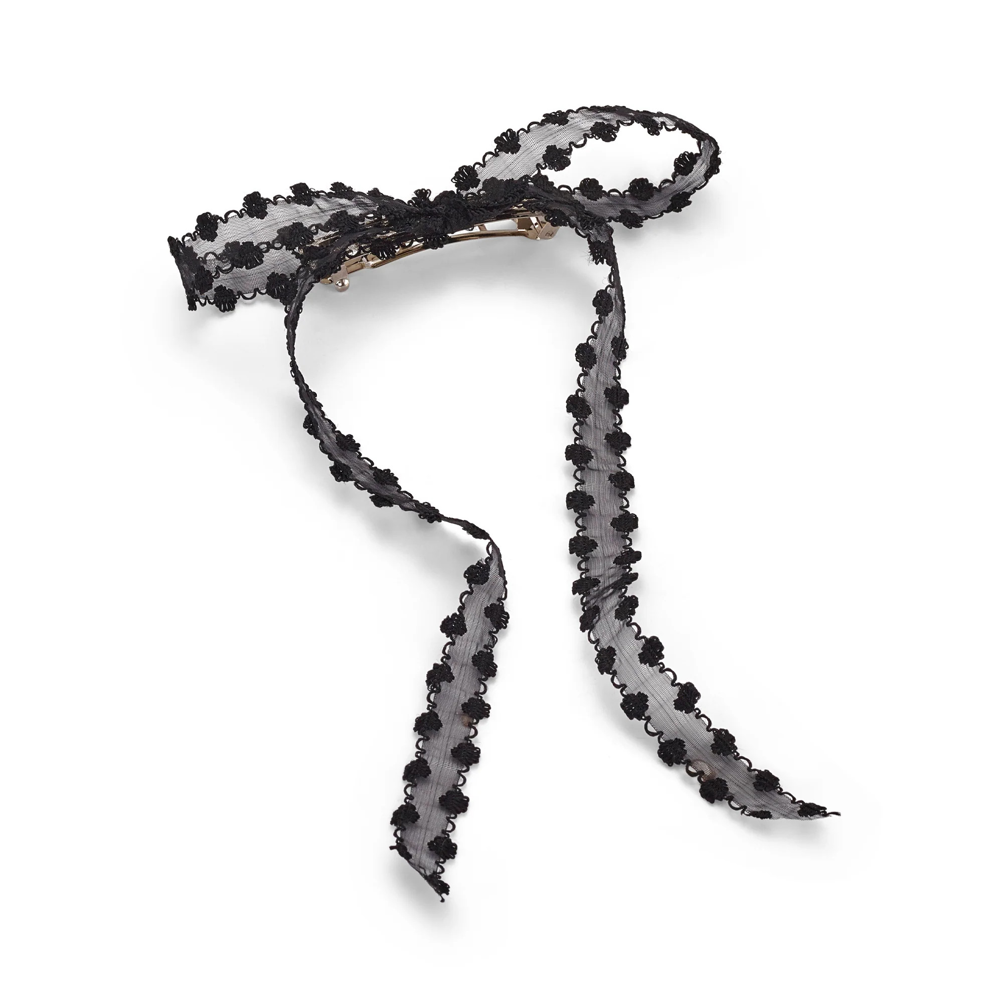 Willow Embroidered Sheer Slim Bow | Lelet NY