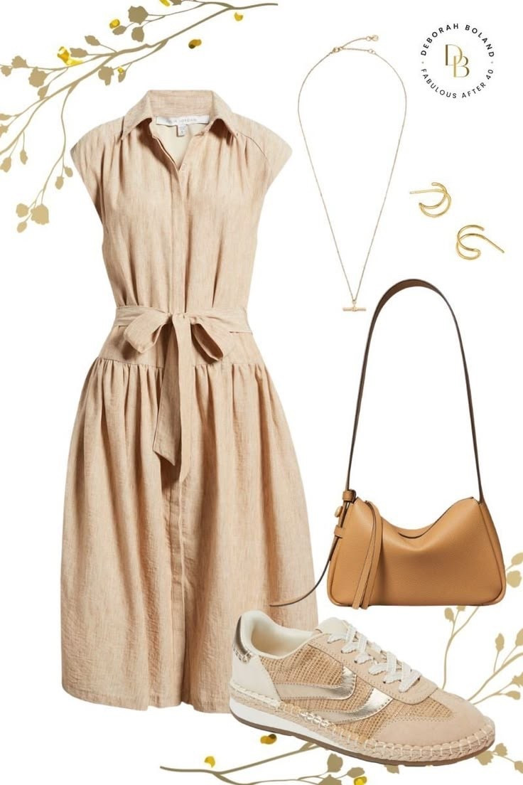 Loving a good monochrome moment lately 🤎✨

This tan dress paired with tan and gold sneakers just feels so effortless—and honestly, so comfortable. I added a few pieces of fine gold jewelry to elevate it a bit, but it still has that easy, everyday vibe.

It’s one of those looks that works for anything… errands, lunch, travel days—you name it 🙌

Simple, neutral, and just really easy to wear 🤍


#LTKOver40 #LTKootd #LTKSeasonal