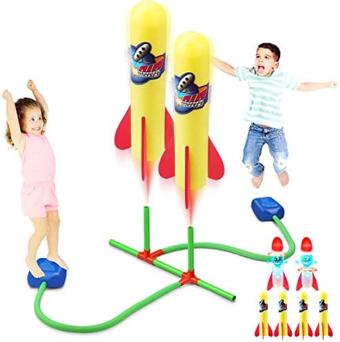 Duckura Dueling Rocket Launcher for Kids, Soars Up to 100 Feet, 4 Foam and 2 LED Rockets, Outdoor... | Amazon (US)