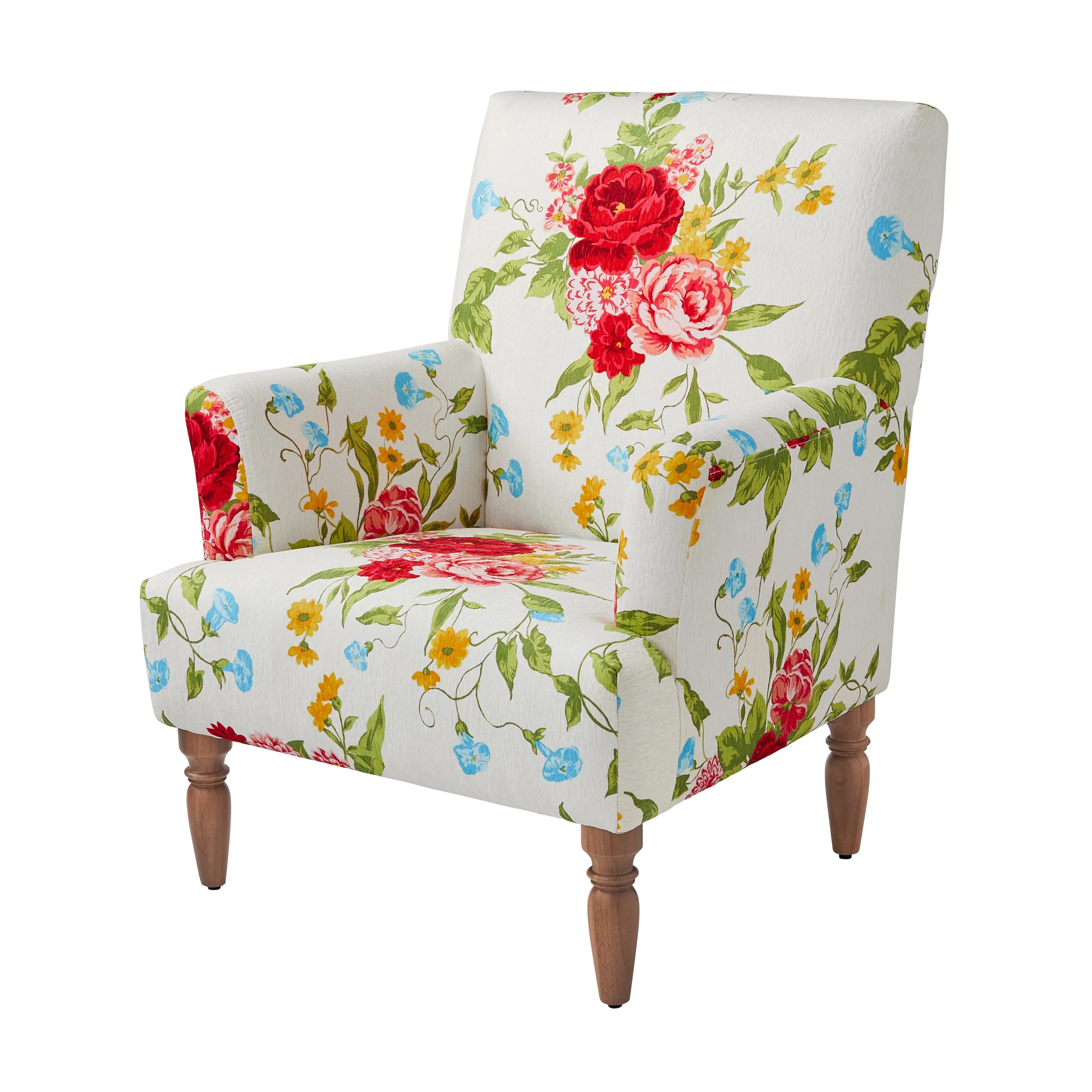 The Pioneer Woman Sweet Rose High Rolled Arm Accent Chair | Walmart (US)