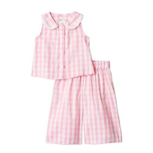 Amazon Essentials x Sofia Grainge Toddlers and Baby Girls' Cotton Sateen Sleeveless Top and Pants... | Amazon (US)