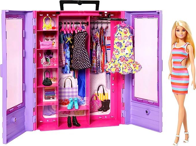 Barbie Fashionistas Doll & Playset, Ultimate Closet with Barbie Clothes (3 Outfits) & Fashion Acc... | Amazon (US)