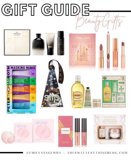 Gift Guide, Beauty Gift, Stocking Stuffer, Charlotte Tilbury, Oribe, L’Occitaine, Nordstrom beauty 

#LTKSeasonal #LTKGiftGuide #LTKbeauty
