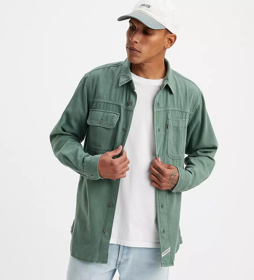 Long Sleeve Auburn Worker Shirt - Green | Levi's® GB | Levi's (UK)