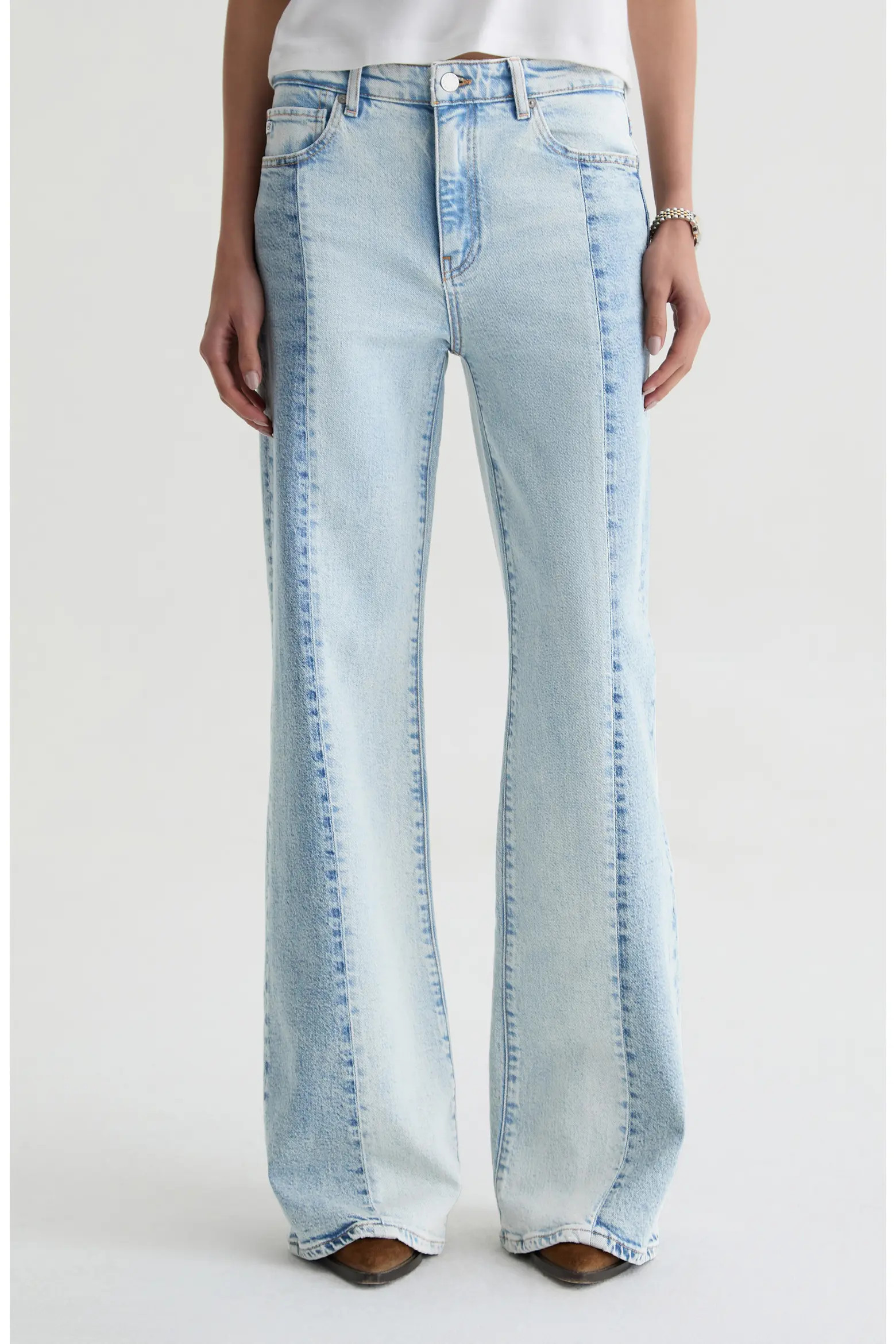 Saige Paneled Wide Leg Jeans (Women) | Nordstrom | Nordstrom