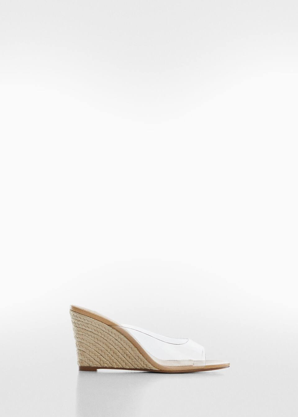 Wedge sandals with vinyl panel | MANGO (US)