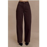 Mannon Mid Rise Denim Jeans - Chocolate I MESHKI I Size 10 | MESHKI US