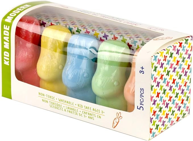 Kid Made Modern Sidewalk Chalk Set for Kids - Washable, Colored Bunny Chalk for Outdoor Play and ... | Amazon (US)