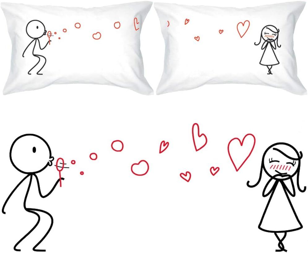 BOLDLOFT from My Heart to Yours Couples Pillowcases-Couples Gifts for Him and Her-Romantic Gifts ... | Amazon (US)