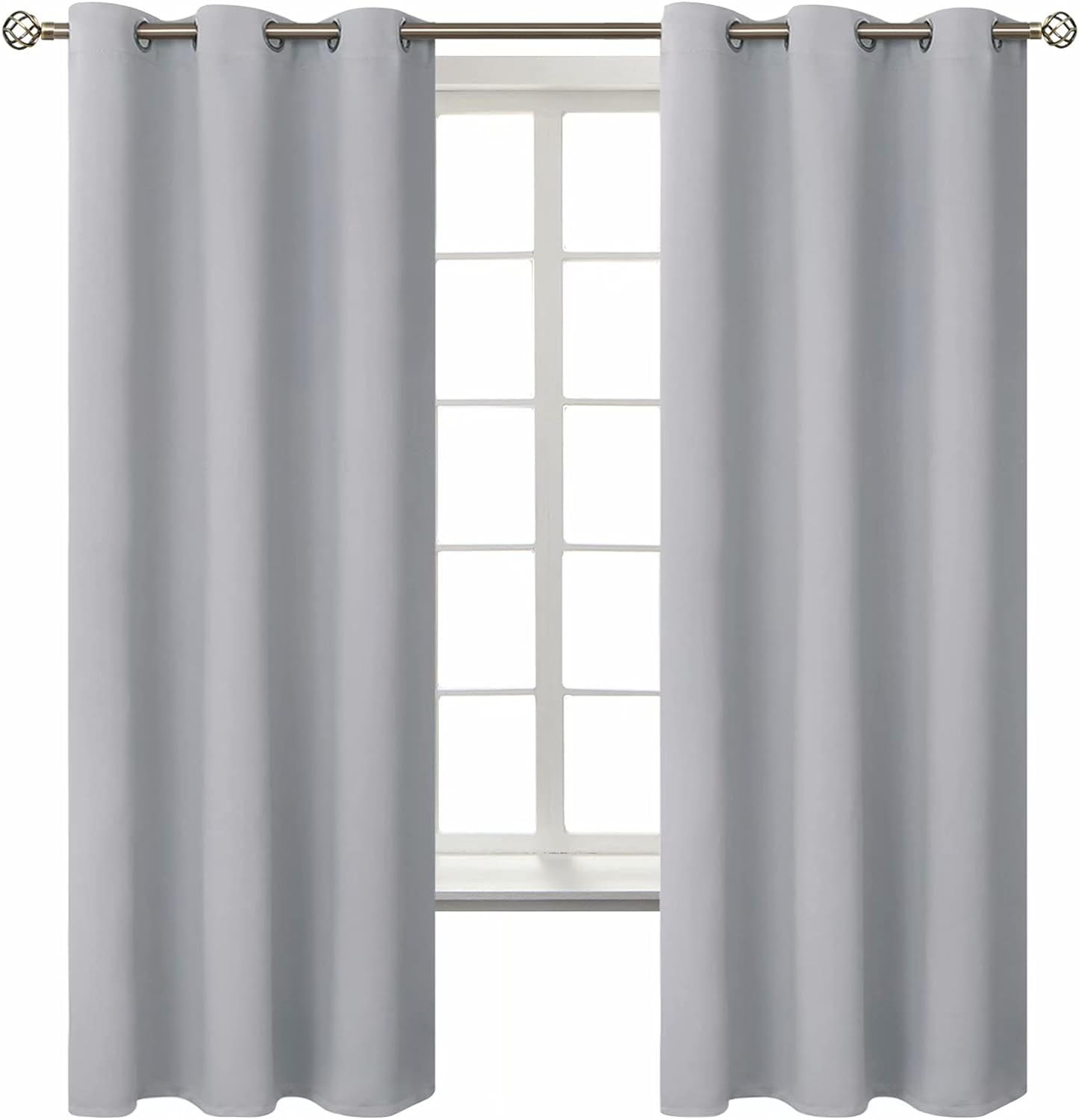 BGment Room Darkening Curtains 63 Inches Long - Grommet Thermal Insulated Drapes Window Treatment... | Amazon (US)