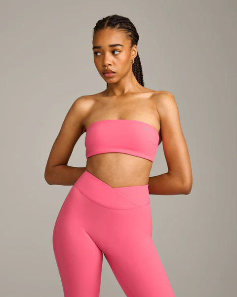 UnifiedMove Micro Bandeau Bralette with Reflective Logo 
 Hot Girl Pink | Oner Active (UK / US)