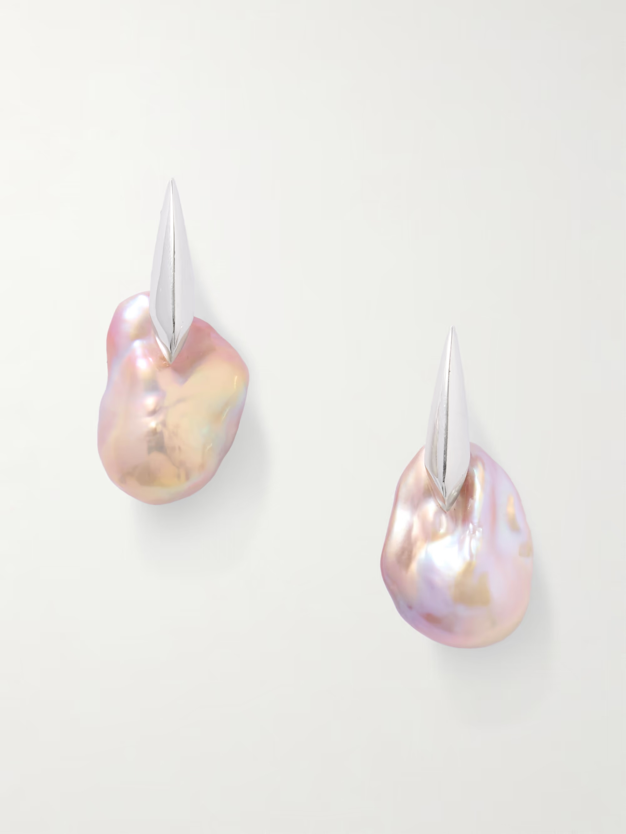 Silver pearl earrings | NET-A-PORTER (US)
