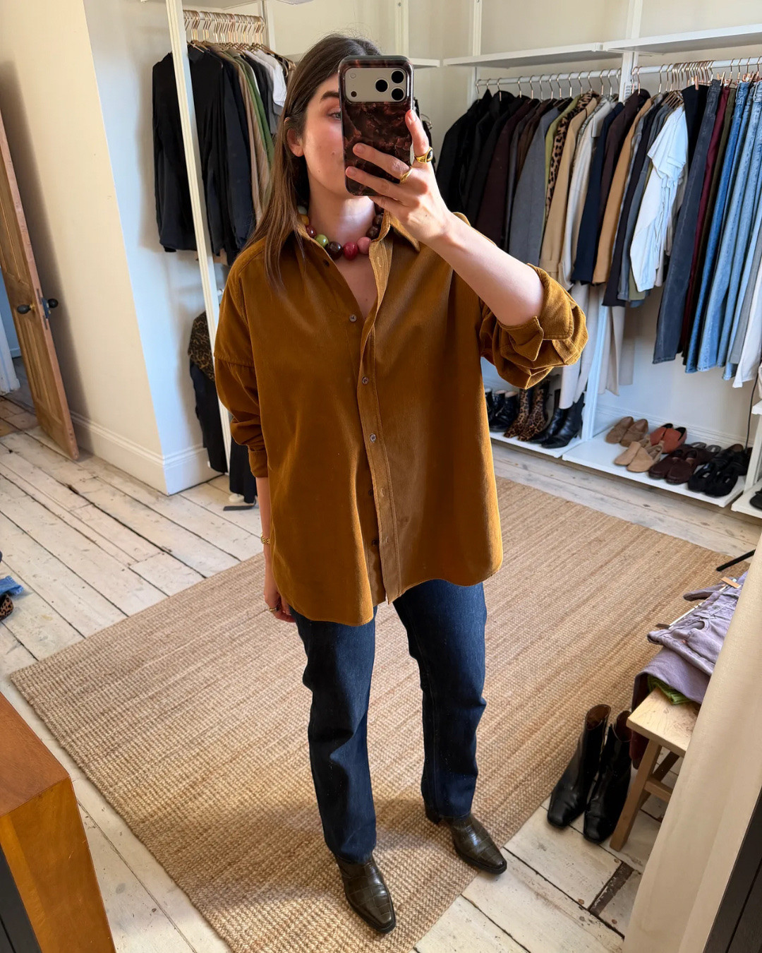 Styling colour with a neutral wardrobe. Beaded necklace is from Edith Beurskens

#LTKstyletip #LTKwinter