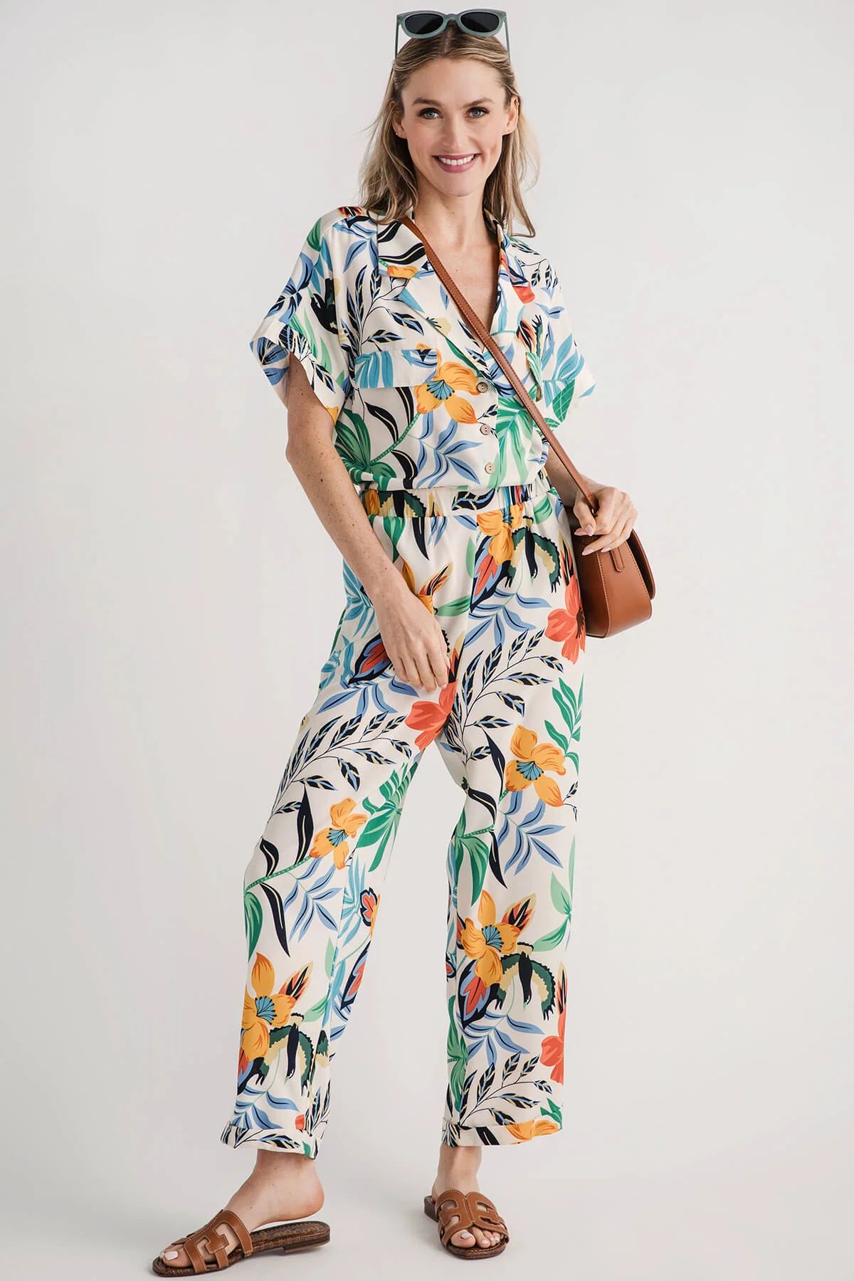 Eesome Floral Print Jumpsuit | Social Threads