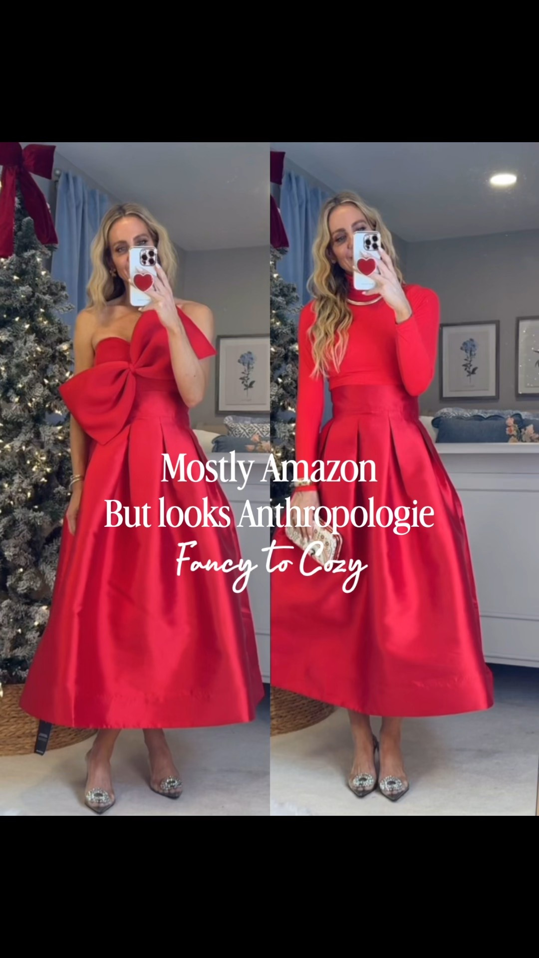 Mostly Amazon holiday party outfits, and statement pieces. From fancy to cozy. Different ways to wear statement pieces  Some from Karen Millen some from Tuckernuck. Most available in other colors wearing size small/4.  The red velvet pants I am wearing an extra small. 

#LTKOver40 #LTKCyberWeek #LTKHoliday