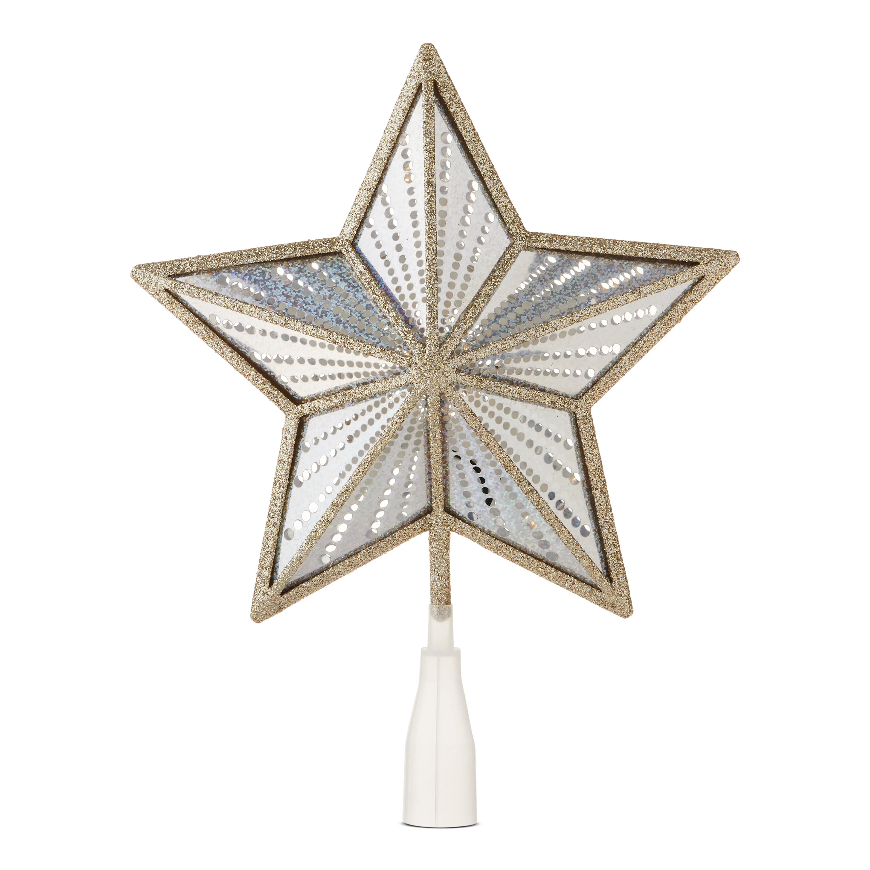 LED Star Christmas Tree Topper, Champagne Gold, 12", by Holiday Time | Walmart (US)