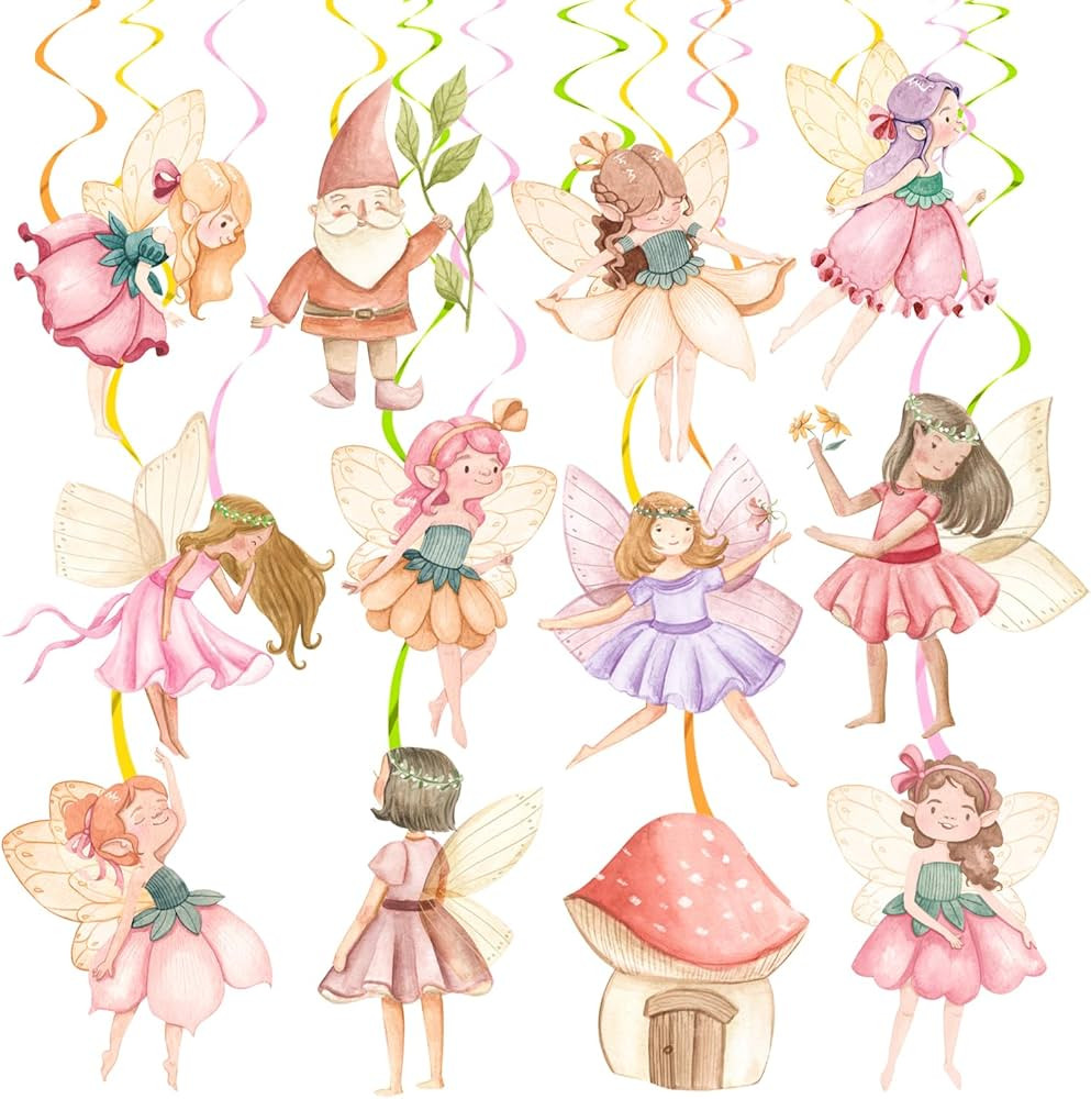 Fairy Party Hanging Swirls Fairy Birthday Party Decorations Fairies Hanging Decor Fairy Garden Sw... | Amazon (US)