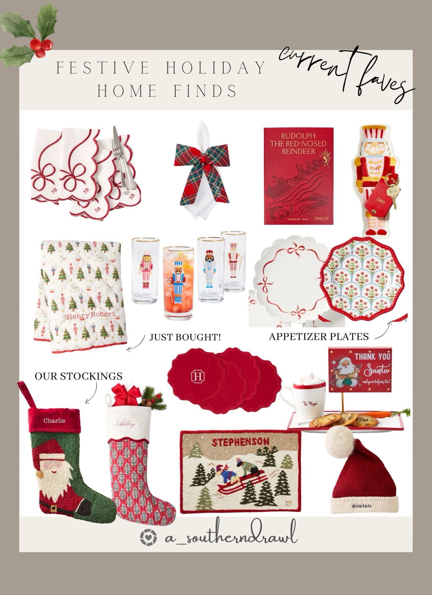 Holiday decor, holiday decorations, Christmas decor, Christmas decorations, Christmas entertaining, holiday entertaining, Christmas stockings, Christmas baby blanket, hostess gifts

#LTKGiftGuide #LTKFamily #LTKHoliday